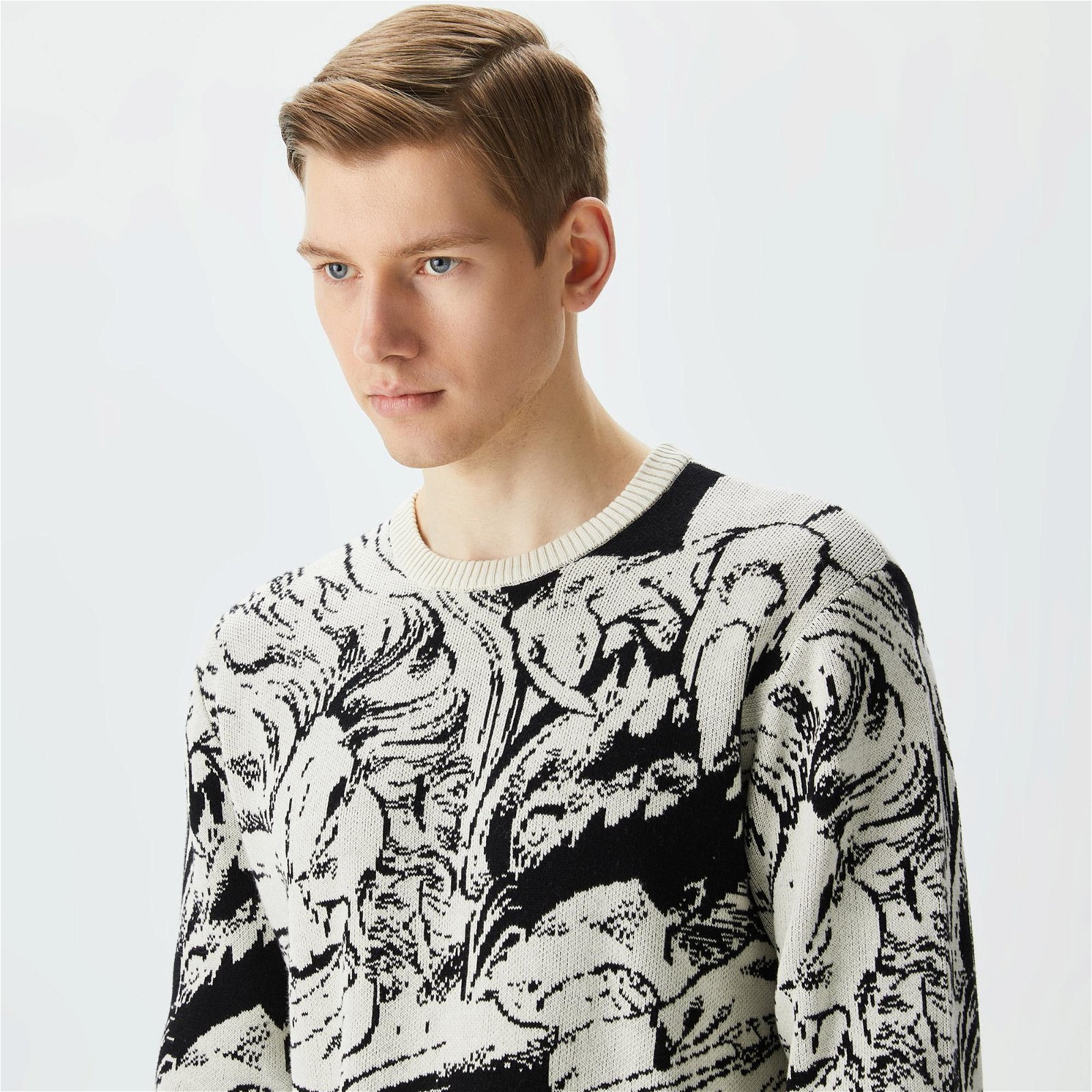 HUF Epic Showdown Crew Sweater Erkek Siyah/Beyaz Sweatshirt