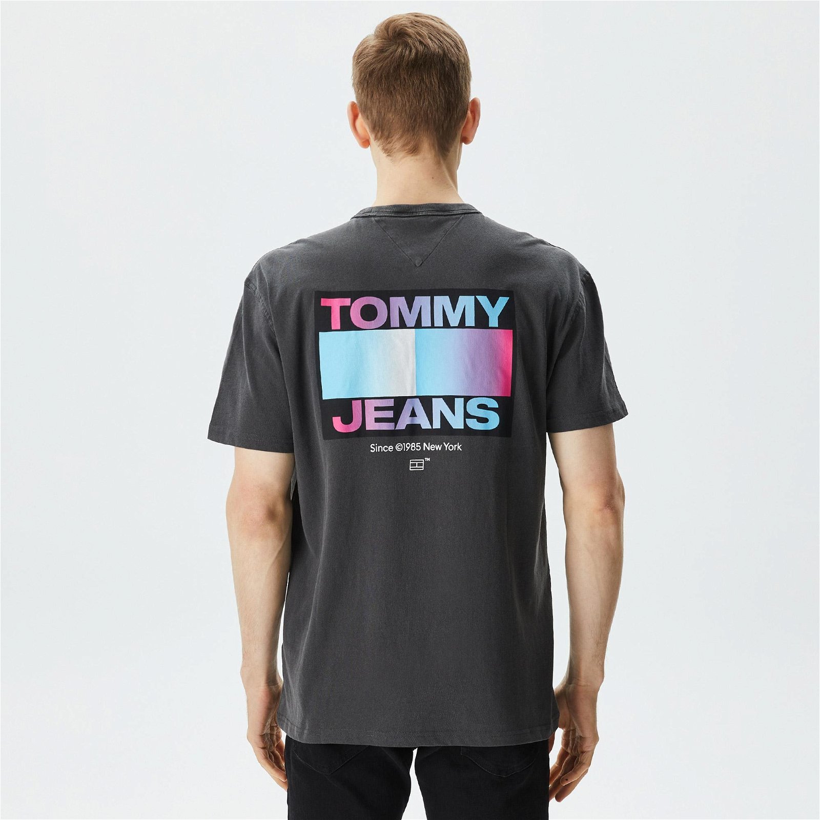 Tommy Jeans Reg Dna Graphic Erkek Gri T-Shirt