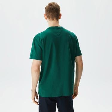  Tommy Jeans Reg Tonal Arch Varsity Erkek Yeşil T-Shirt