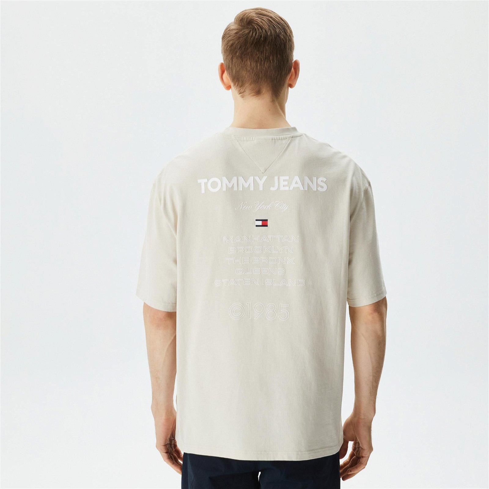 Tommy Jeans NYC 1985 Cities Erkek Bej T-Shirt