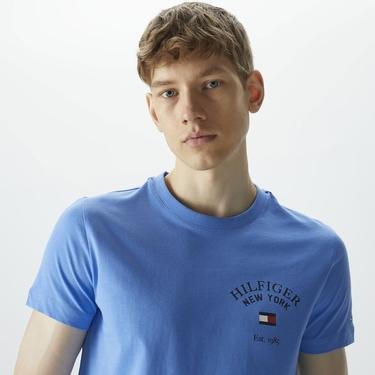  Tommy Hilfiger Arch Varsity Erkek Mavi T-Shirt