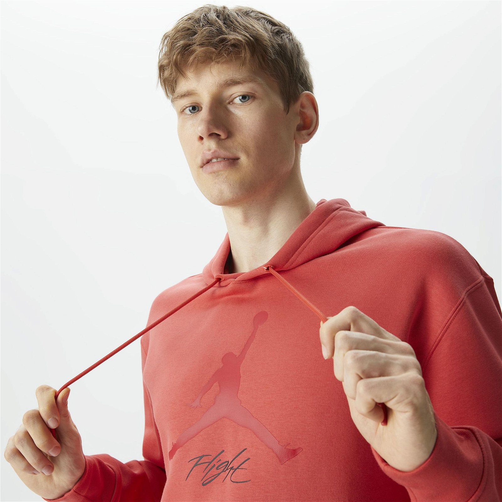 Jordan Essentials Fleece Baseline Erkek Kırmızı Sweatshirt