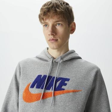  Nike Club Fleece Erkek Gri Sweatshirt