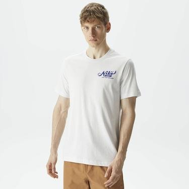  Nike Dri-Fit Slub Erkek Beyaz T-Shirt