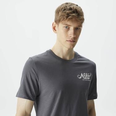 Nike Dri-Fit Slub Erkek Gri T-Shirt
