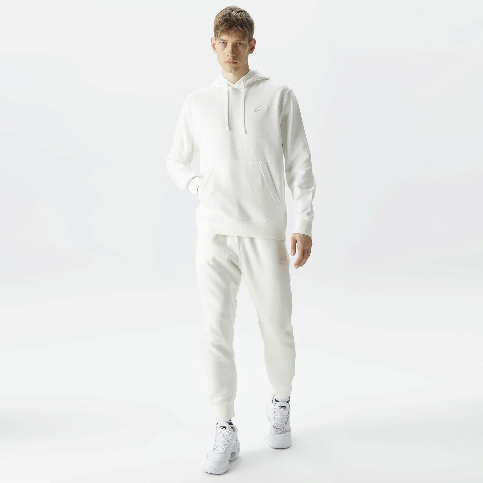 Nike Sportswear Club Fleece Erkek Krem Rengi Sweatshirt