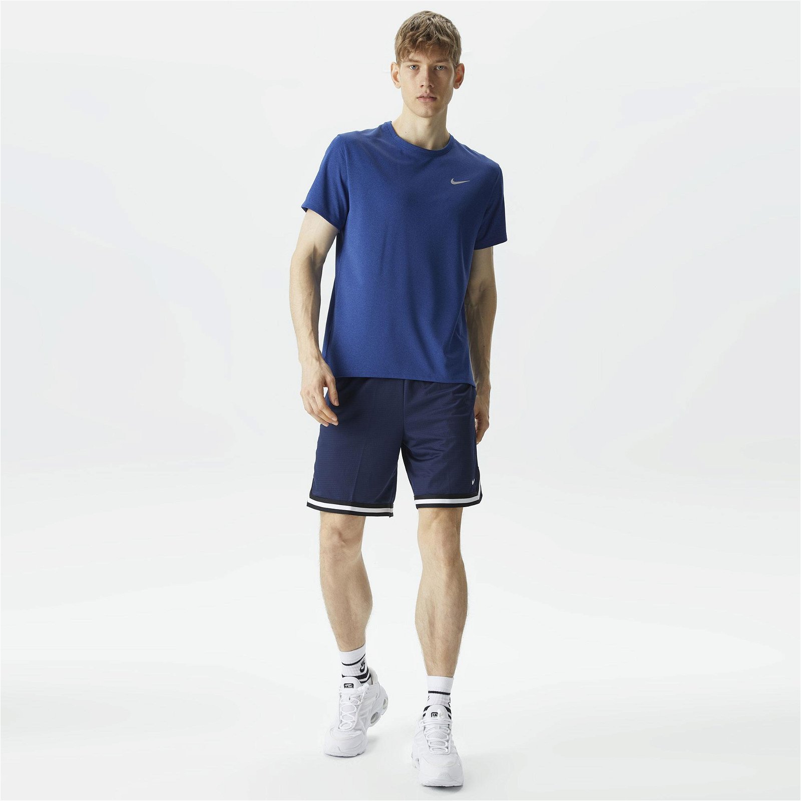 Nike Dri-Fit Miler Erkek Lacivert T-Shirt