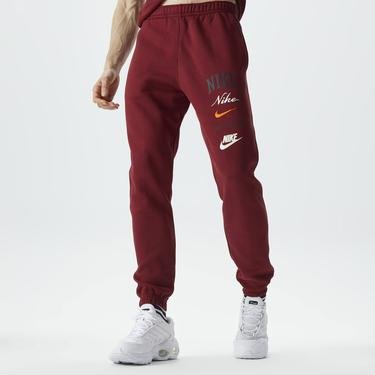  Nike Club Fleece Stack Erkek Kırmızı Eşofman Altı