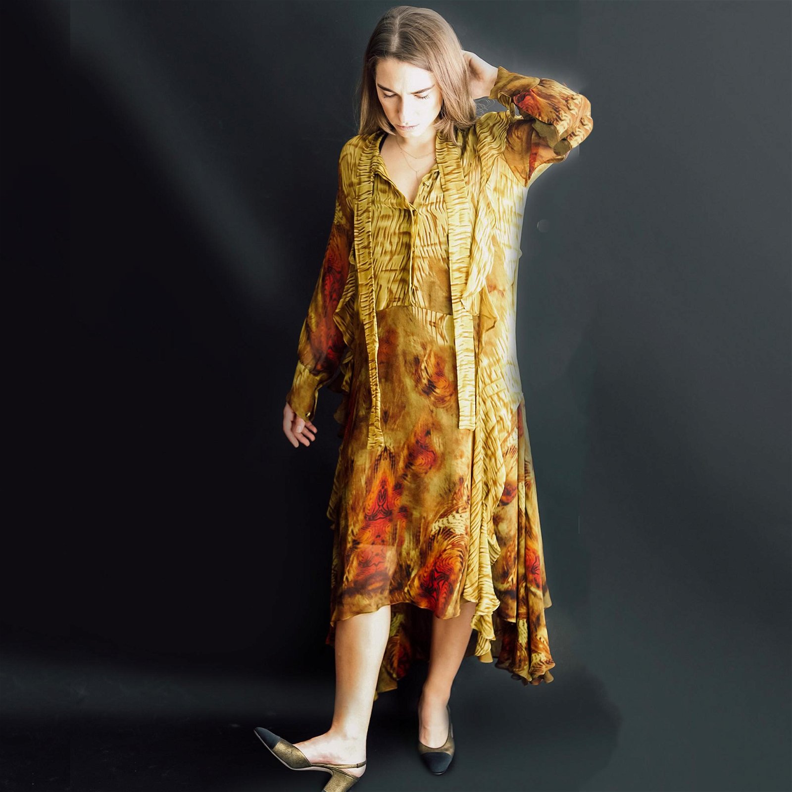 Marais Studio Bianca Hint İpeği Elbise