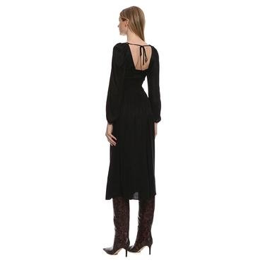  Marais Studio Kadın Nebula Siyah Viskon Cutoutlu Elbise