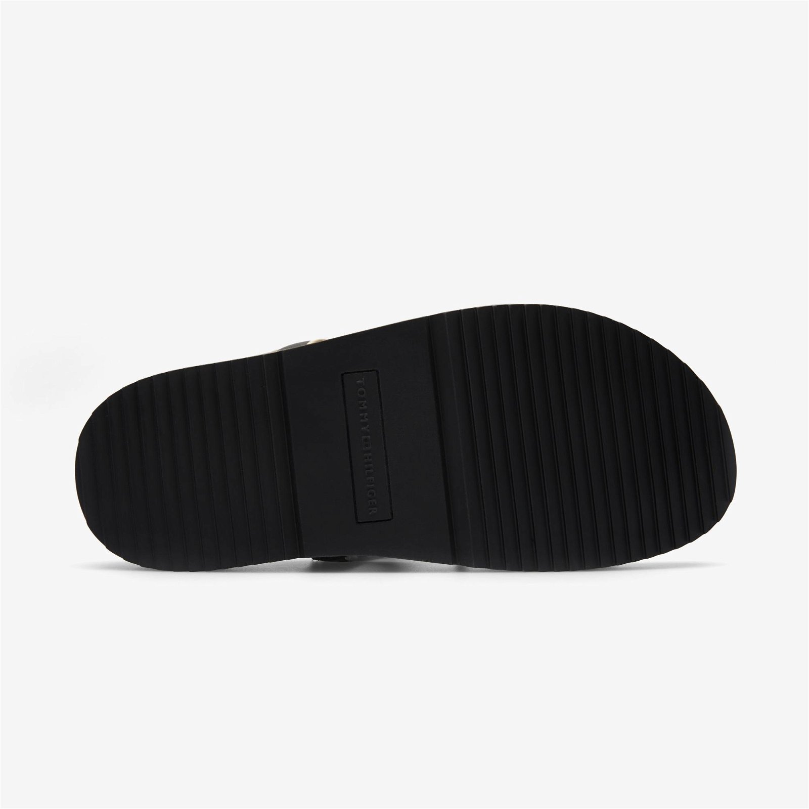 Tommy Hilfiger Hardware Flat Sporty Kadın Siyah Sandalet