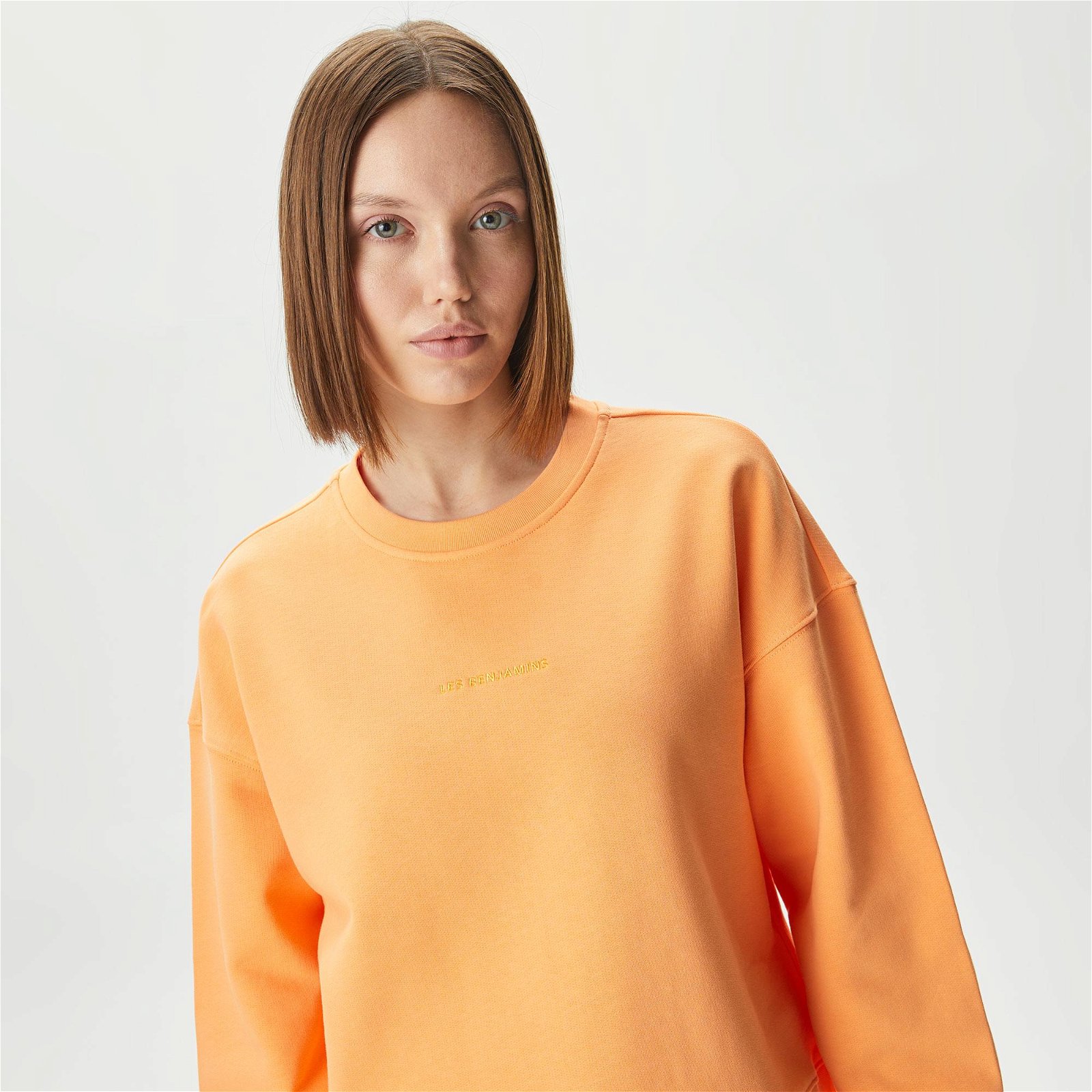 Les Benjamins  302 Kadın Turuncu Sweatshirt