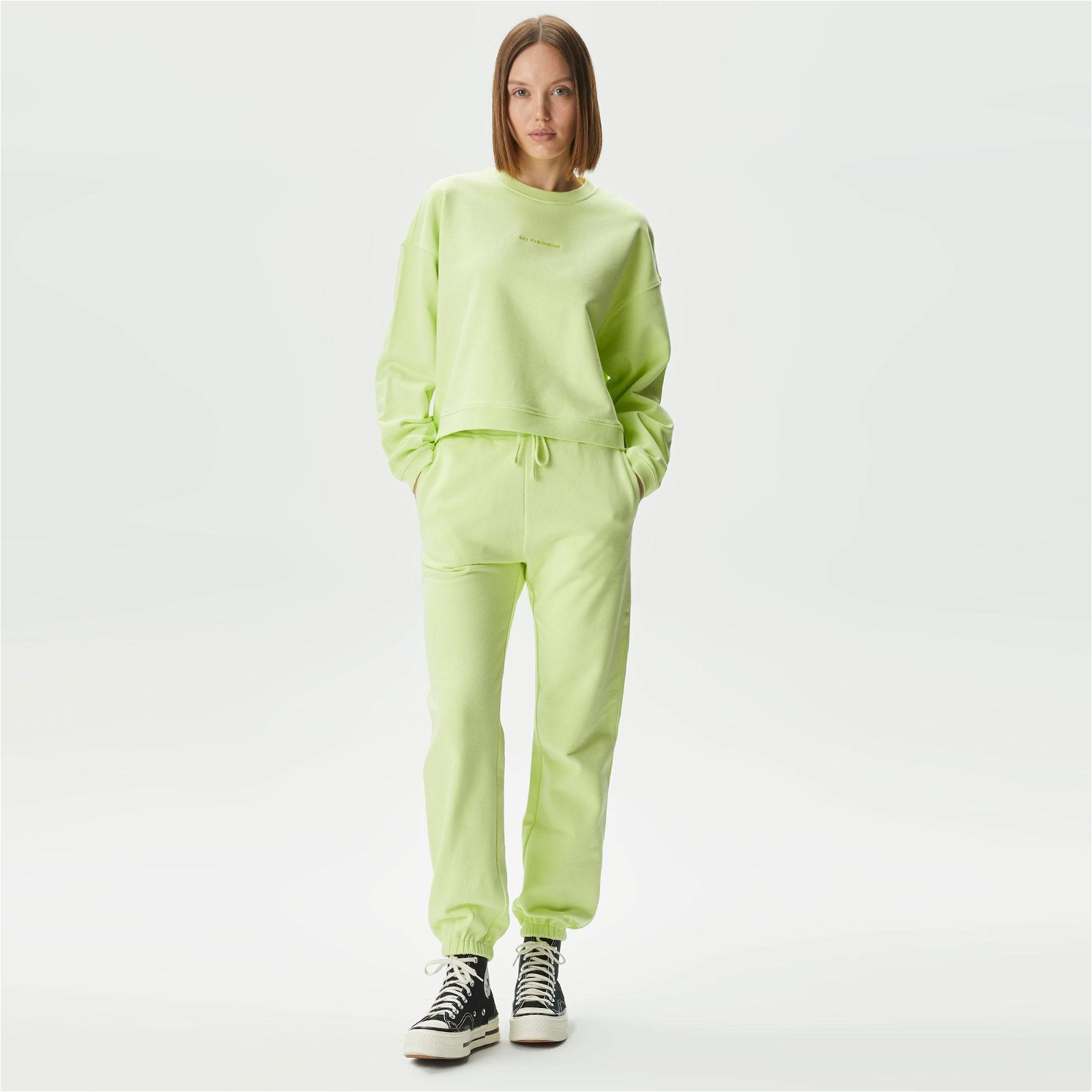 Les Benjamins  301 Kadın Yeşil Sweatshirt