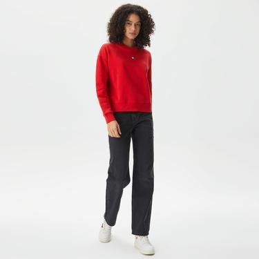  Tommy Hilfiger Kadın Kırmızı Sweatshirt