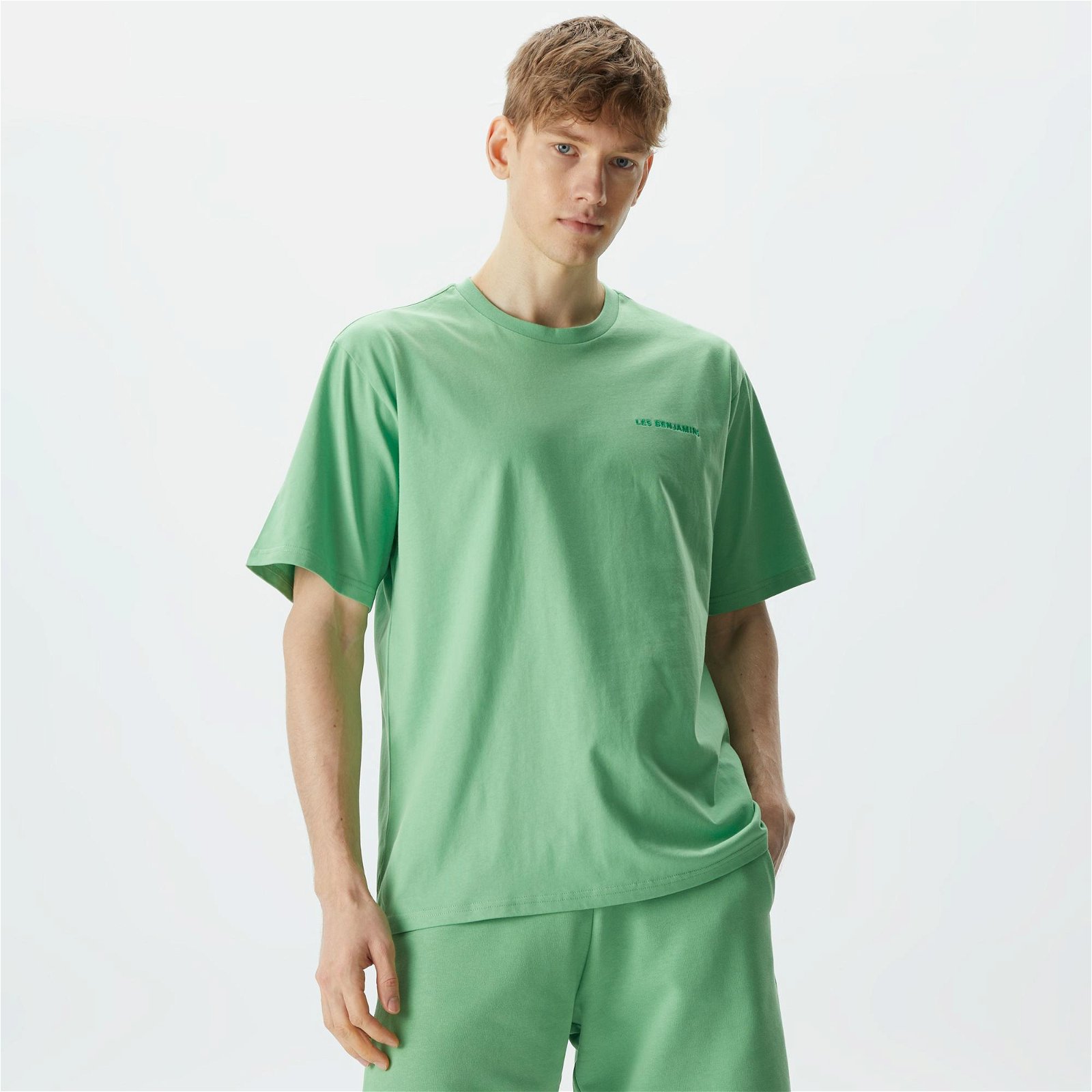 Les Benjamins Essentials 305 Erkek Yeşil T-Shirt