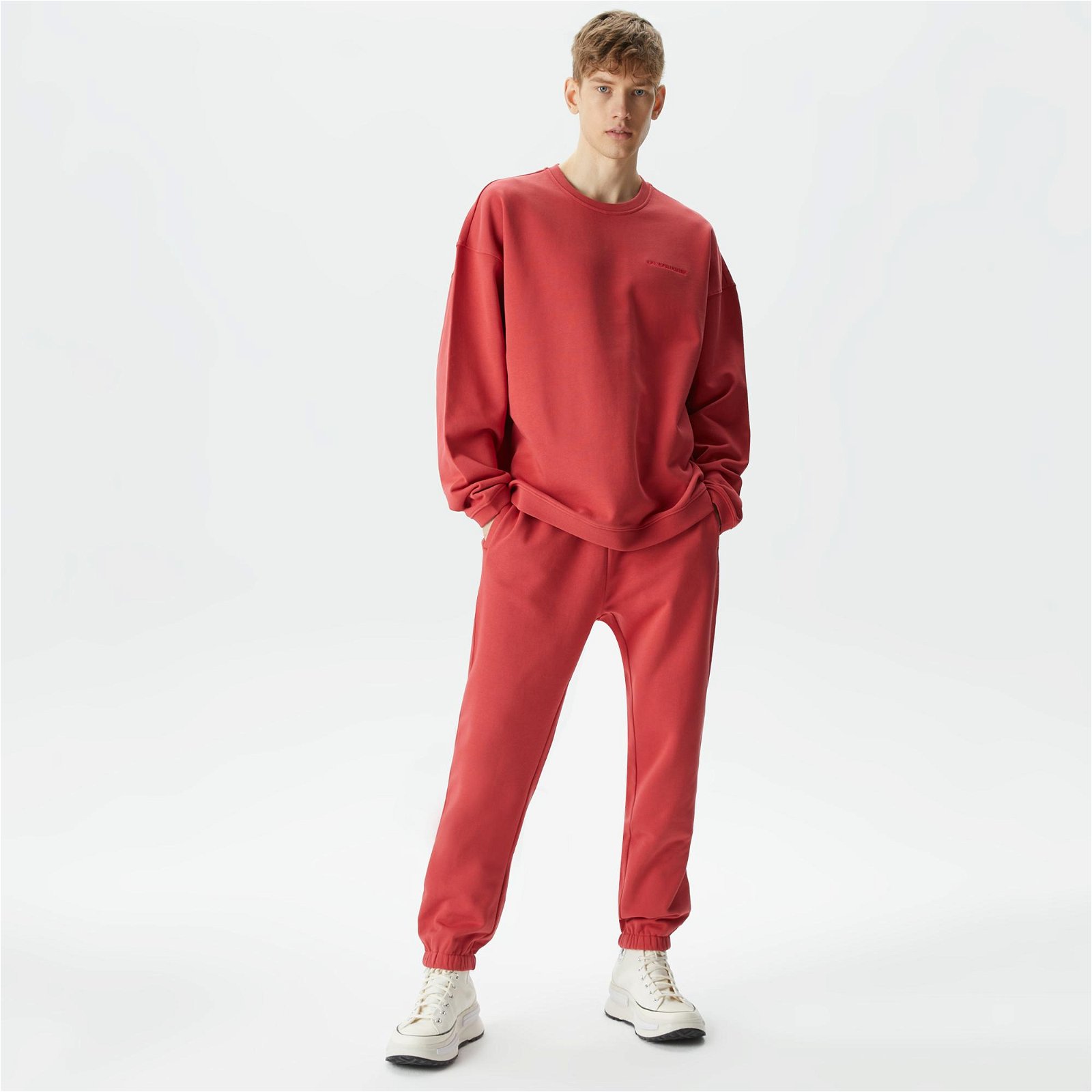 Les Benjamins Essentials 304 Erkek Kırmızı Sweatshirt
