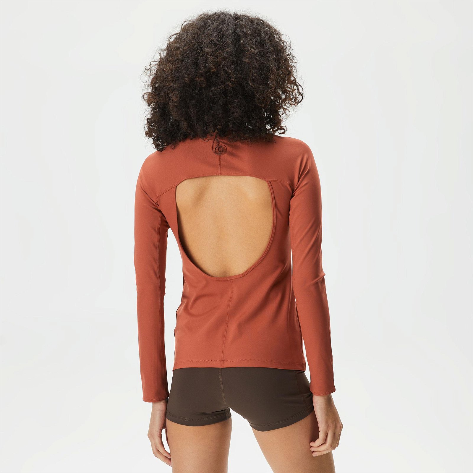 Jordan Sport Kadın Kahverengi Uzun Kollu T-Shirt
