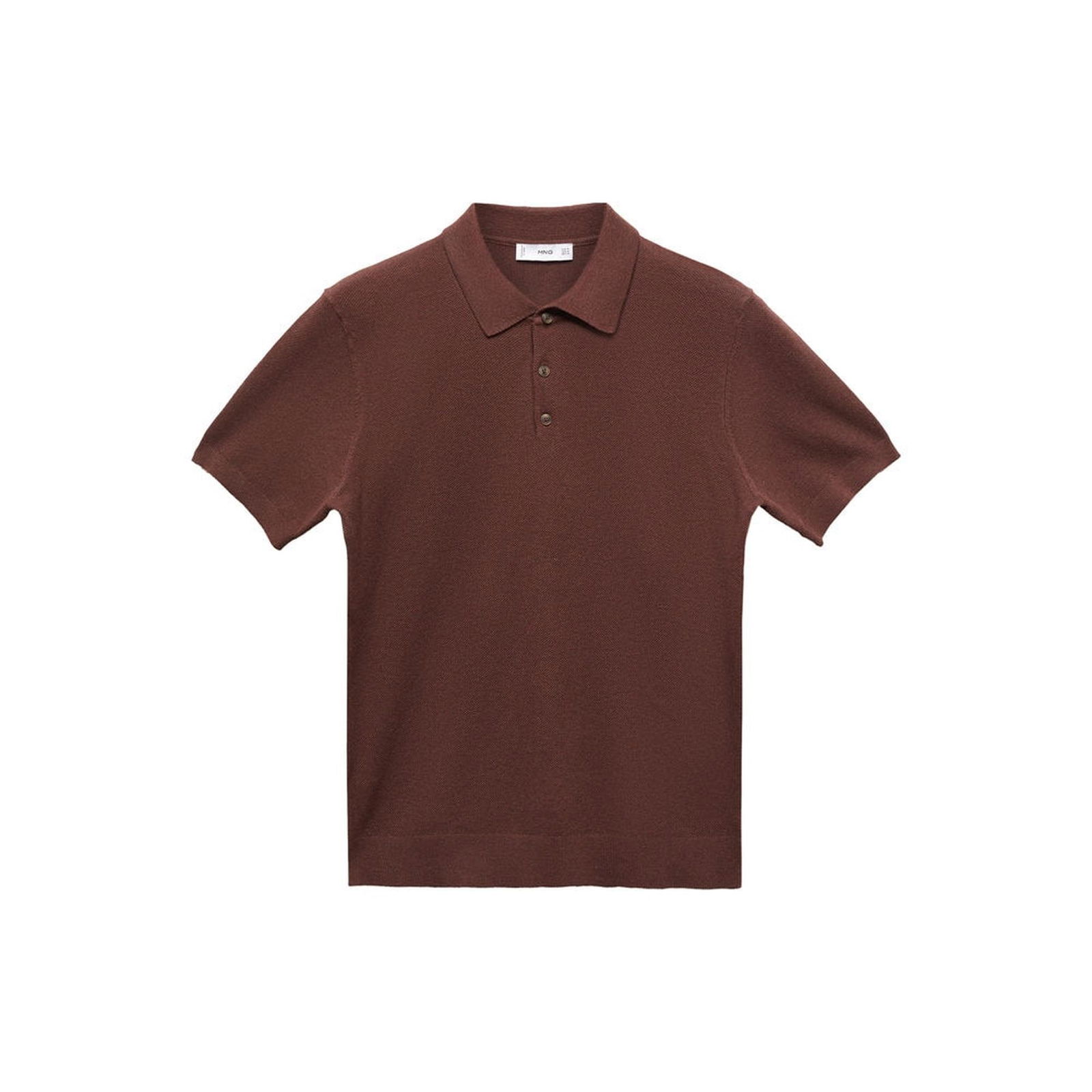 Mango Erkek Kısa Kollu Triko Polo Gömlek Bordo