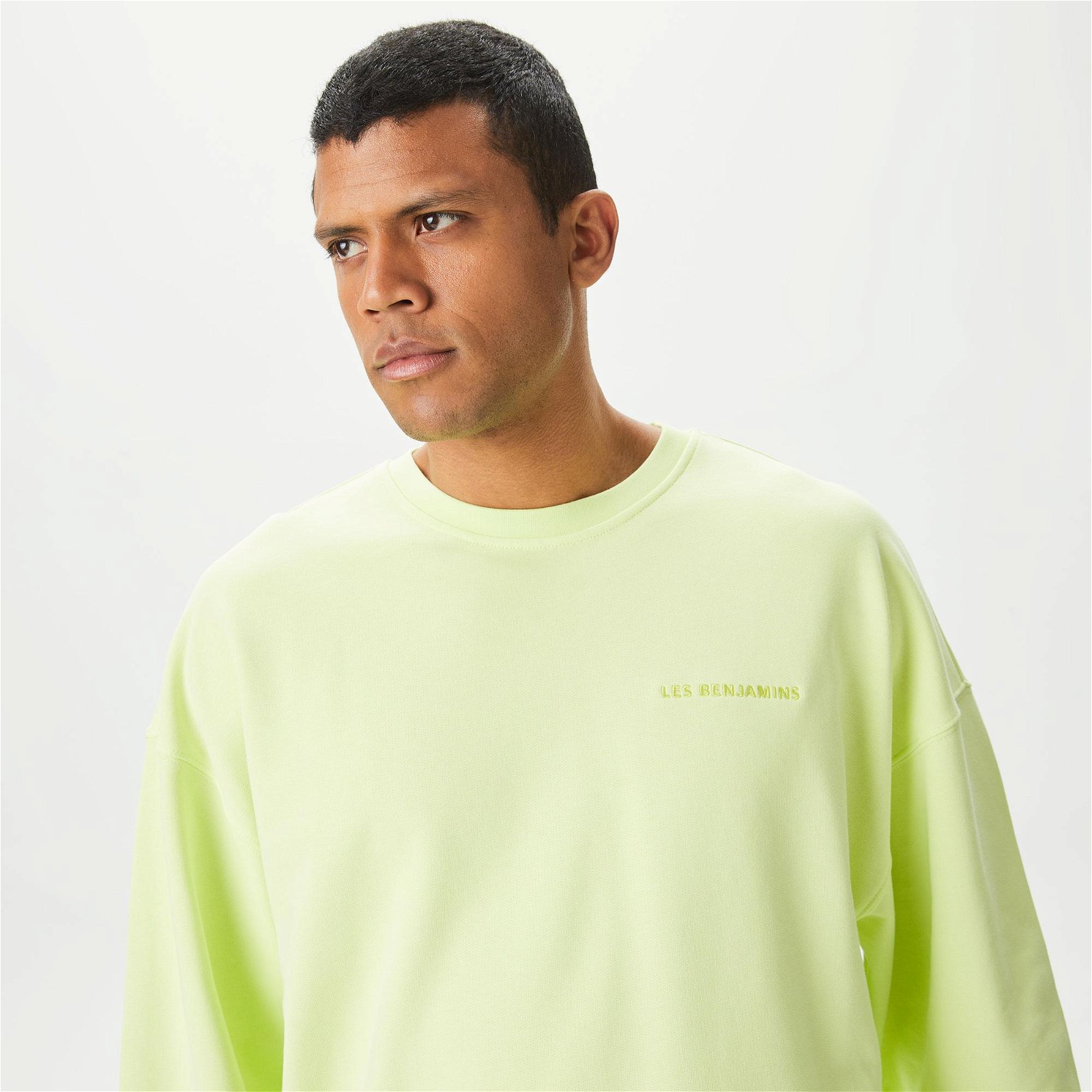 Les Benjamins Essentials 301 Erkek Yeşil Sweatshirt