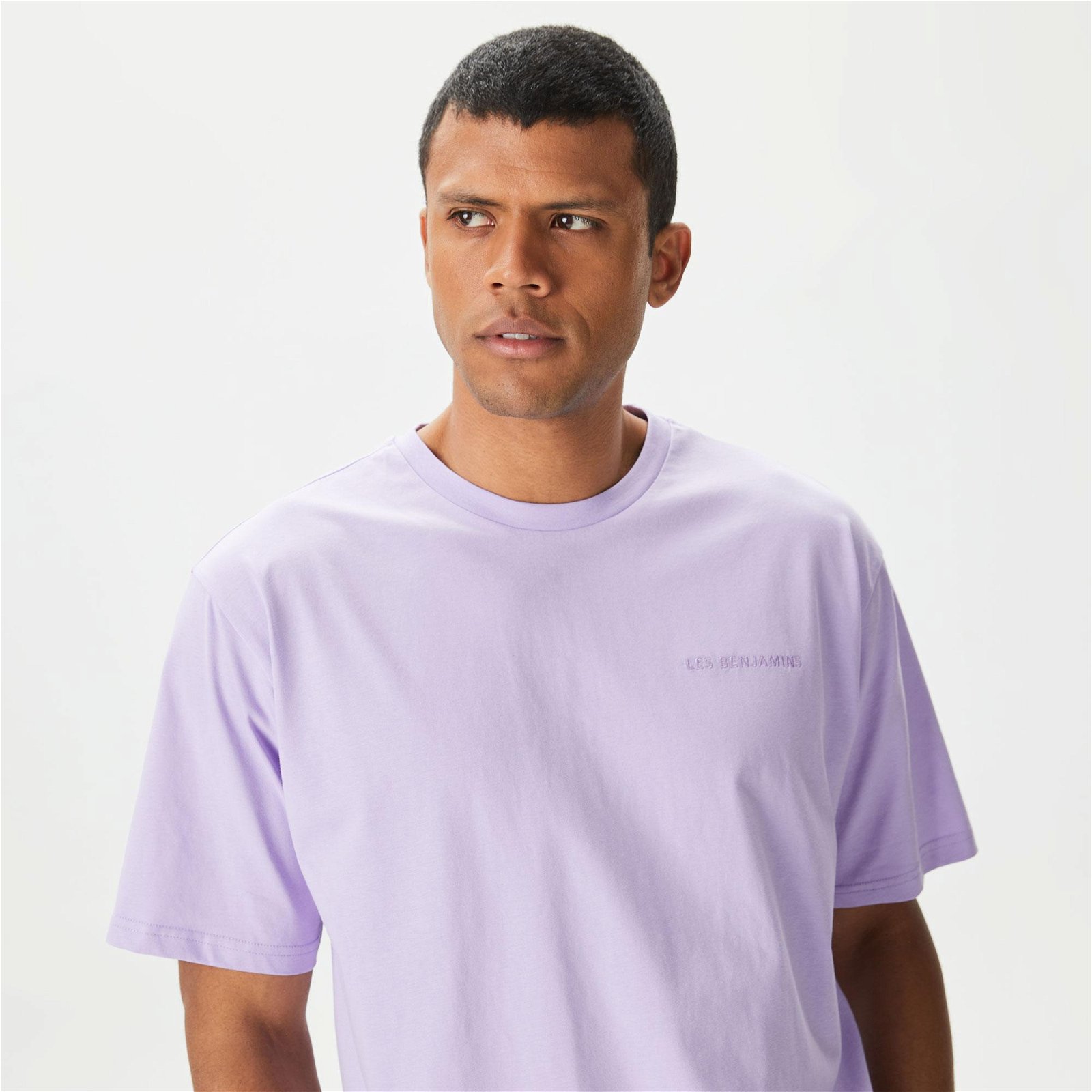 Les Benjamins Essentials 303 Erkek Mor T-Shirt