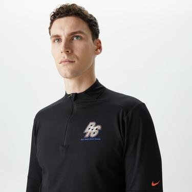  Nike Running Energy Element Erkek Siyah Uzun Kollu T-Shirt