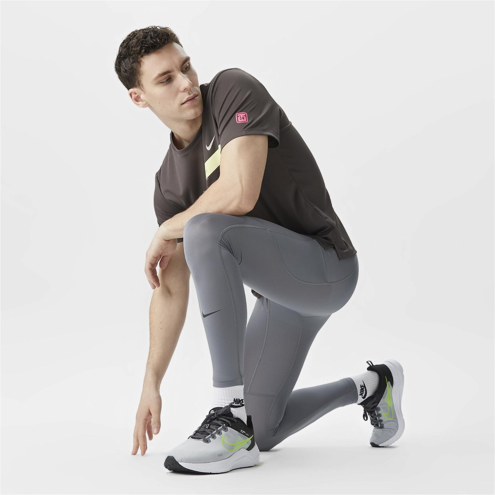 Nike Dri-Fit Pro Erkek Gri Tayt