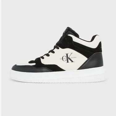  Calvin Klein Jeans Chunky Mid Cupsole Coui Leather Mix Erkek Siyah Sneaker