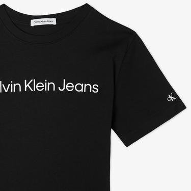  Calvin Klein Jeans New Inst. Logo Çocuk Siyah T-Shirt