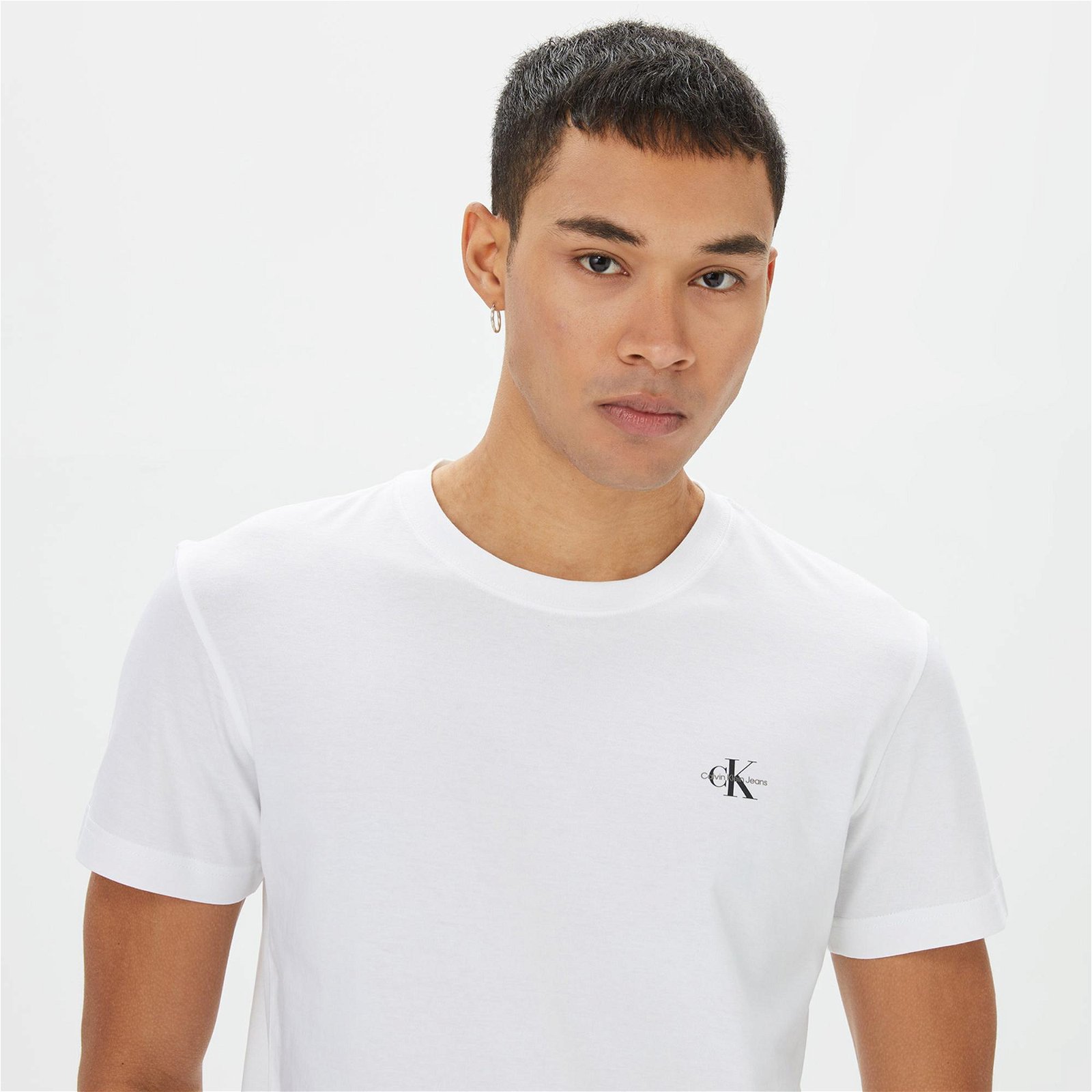 Calvin Klein Jeans 2 Pack Monologo Erkek Beyaz T-Shirt