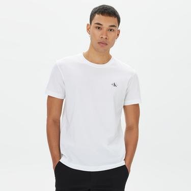  Calvin Klein Jeans 2 Pack Monologo Erkek Beyaz T-Shirt