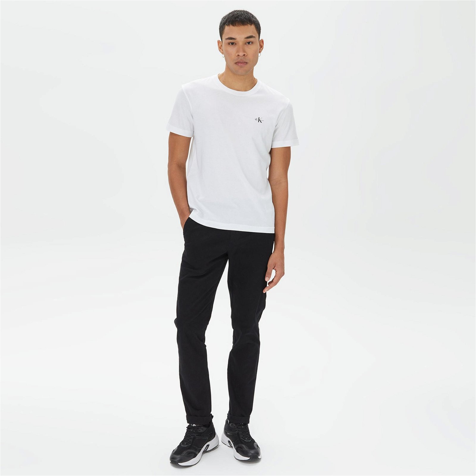 Calvin Klein Jeans 2 Pack Monologo Erkek Beyaz T-Shirt