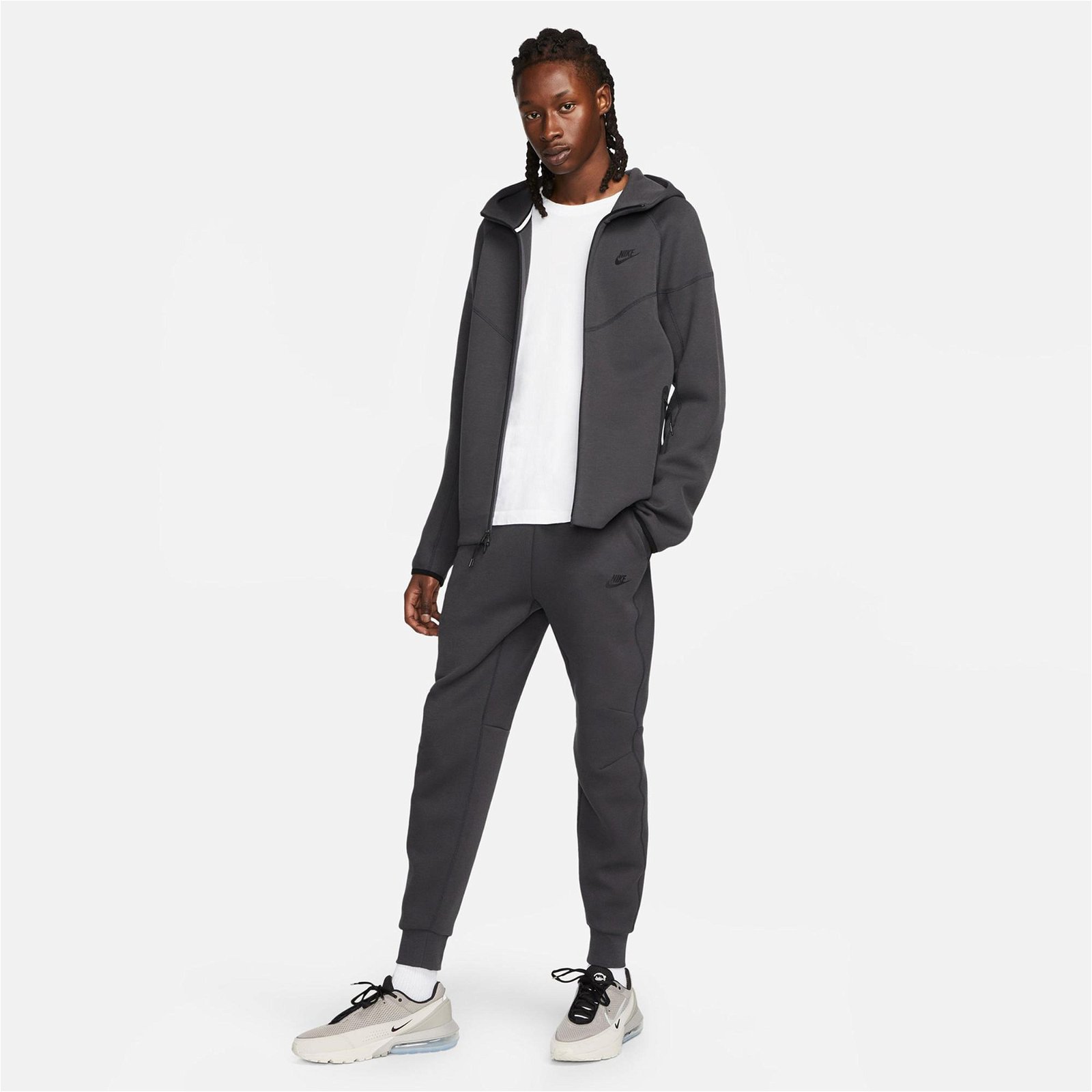 Nike Tech Fleece Hoodie Full Zip Erkek Antrasit Sweatshirt