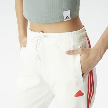  adidas 3-Stripes REG Kadın Beyaz Eşofman Altı