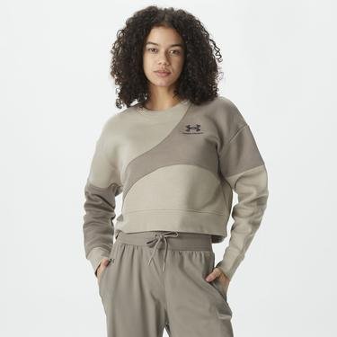  Under Armour Essential Fleece Kadın Kahverengi Sweatshirt