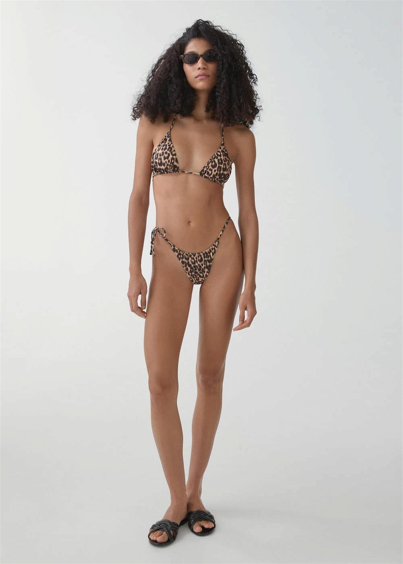 Mango Kadın Leopar Bikini Altı Kahverengi