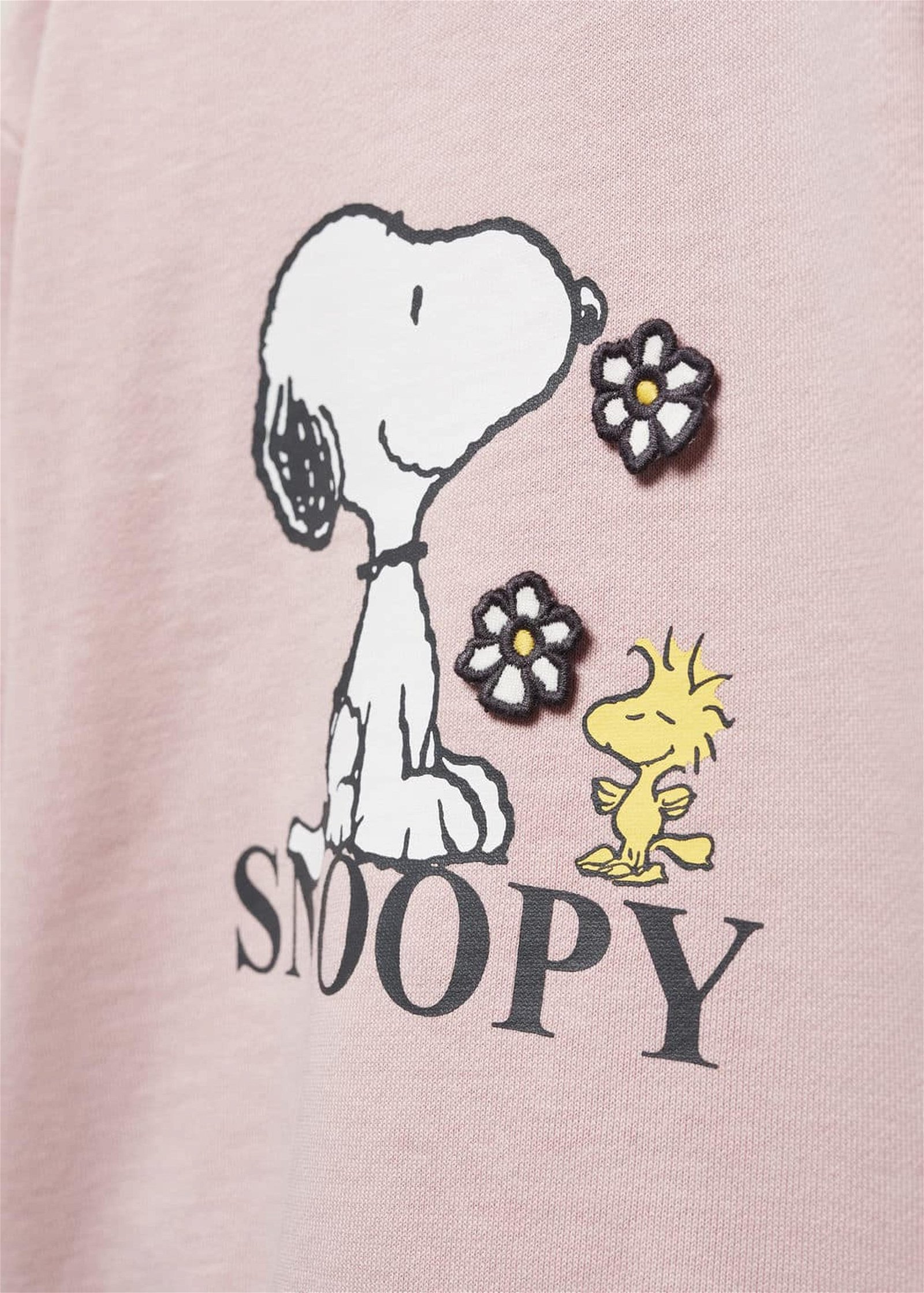 Mango Çocuk Snoopy Sweatshirt Elbise Açık/Pastel Mor