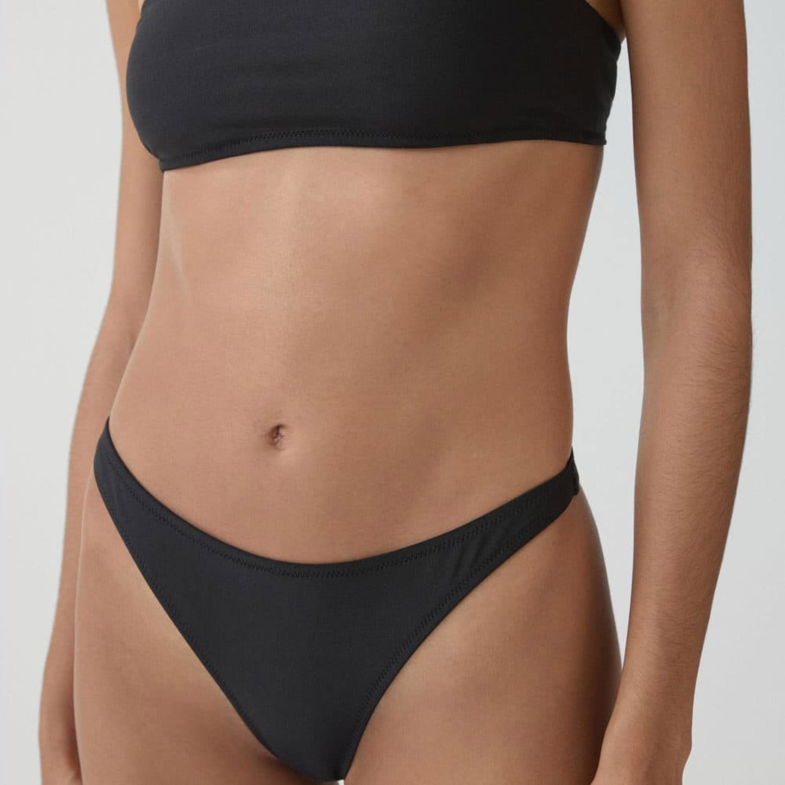 Mango Kadın Tanga Tarzı Bikini Altı Siyah