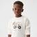 Mango Çocuk Desenli Pamuklu Sweatshirt Kırık Beyaz