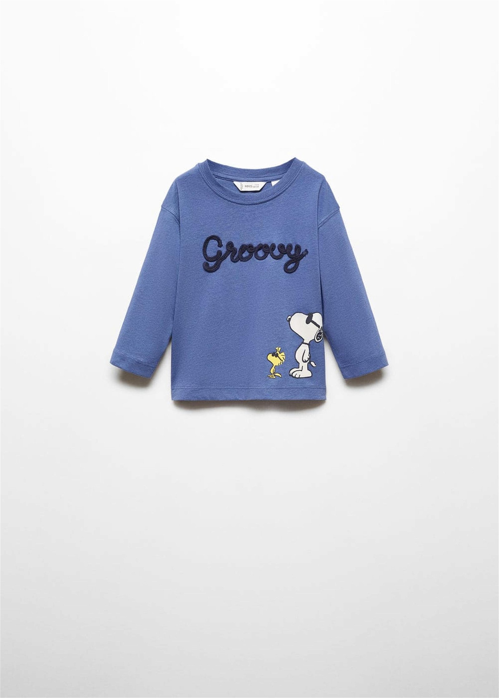 Mango Çocuk Snoopy Uzun Kollu Tişört Mavi