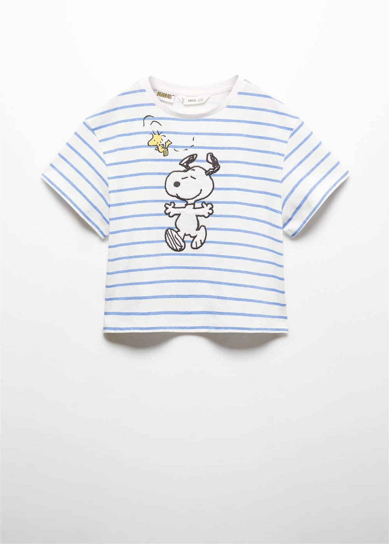 Mango Çocuk Snoopy Baskılı Tişört Kırık Beyaz