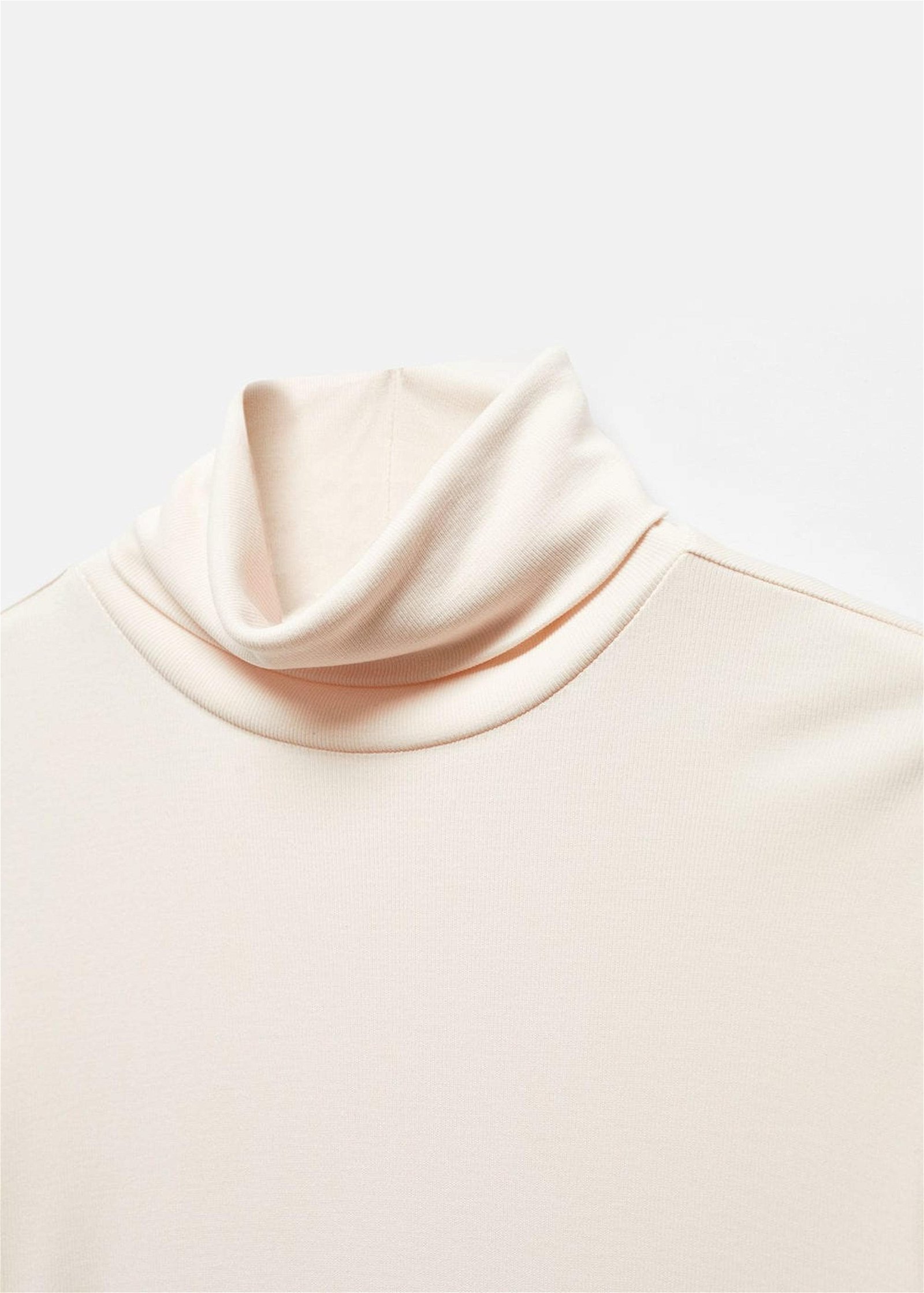 Mango Kadın Modal Yuvarlak Yakalı Tişört Kırık Beyaz