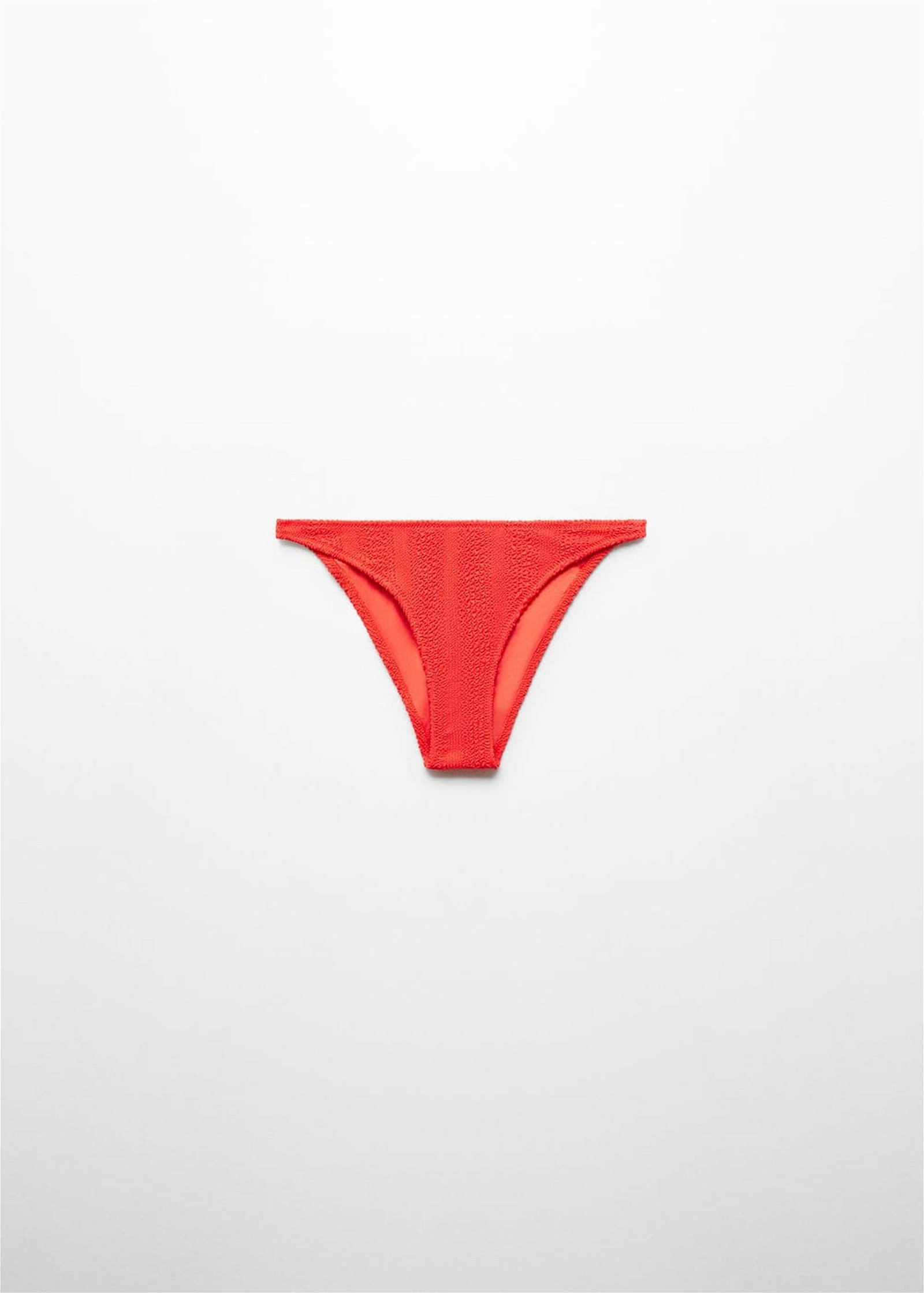 Mango Kadın Dokulu Klasik Bikini Altı Mercan Kırmızısı