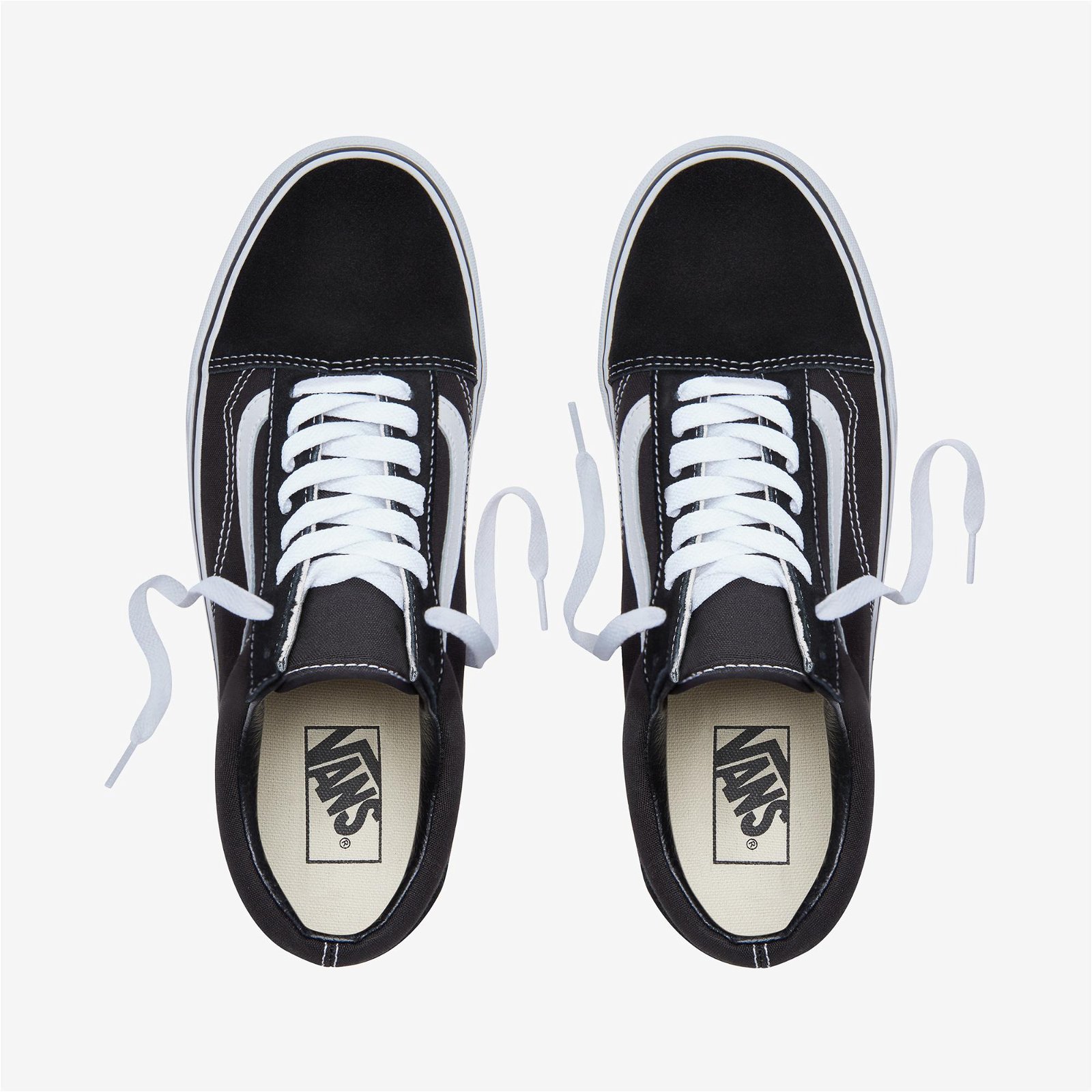 Vans UA Old Skool Platform Unisex Siyah/Beyaz Sneaker