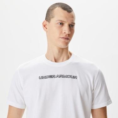 Under Armour Logo Overlay Erkek Beyaz T-Shirt