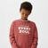 Mango Çocuk Mesajlı Pamuklu Sweatshirt Kiraz Kırmızısı