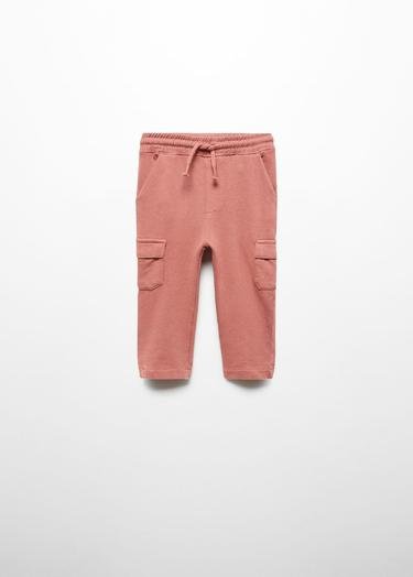  Mango Çocuk Pamuklu Jogger Pantolon Kiraz Kırmızısı