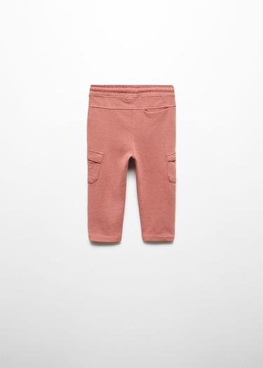  Mango Çocuk Pamuklu Jogger Pantolon Kiraz Kırmızısı