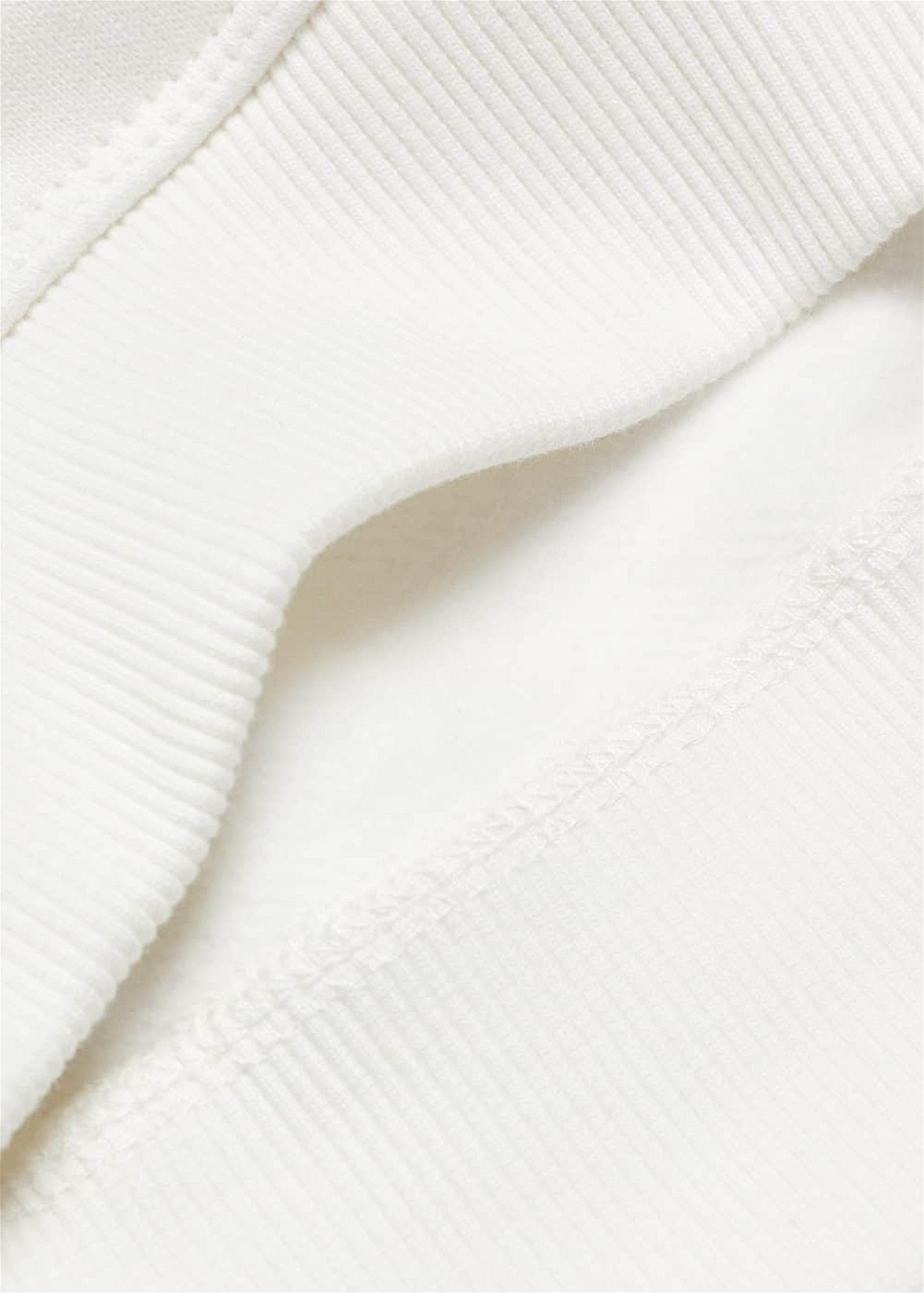 Mango Çocuk İşleme Detaylı Pamuklu Sweatshirt Kırık Beyaz