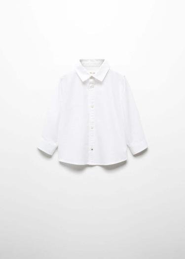  Mango Çocuk Pamuklu Oxford Gömlek Beyaz