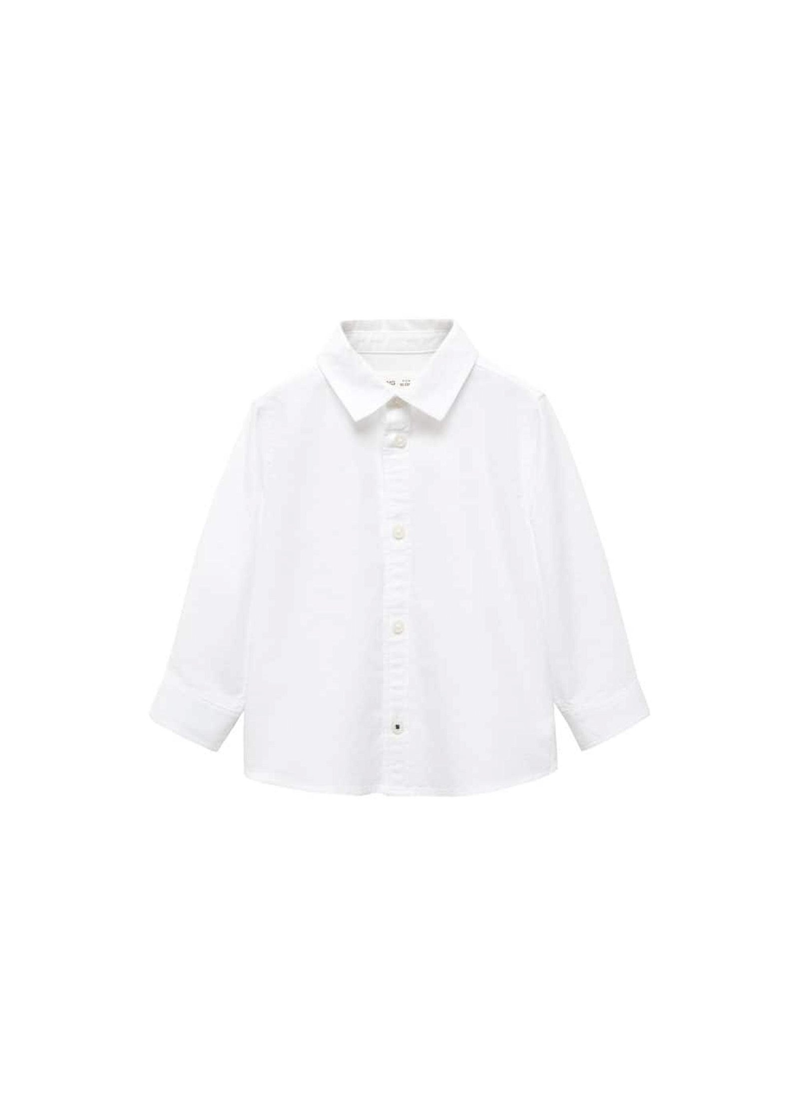 Mango Çocuk Pamuklu Oxford Gömlek Beyaz